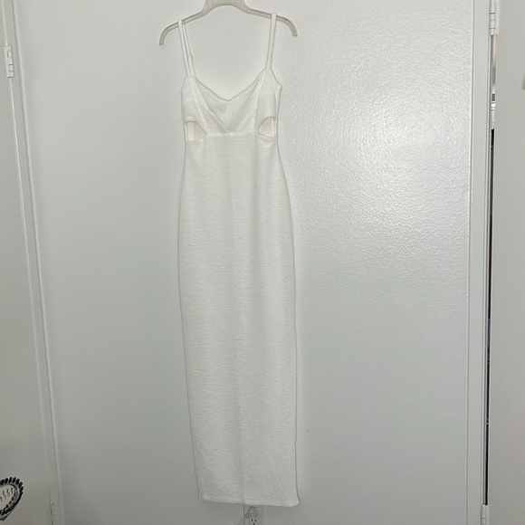Rumer the Label REVOLVE RAE Maxi Dress Bodycon Knit Ivory White Size Large New - Picture 2 of 9